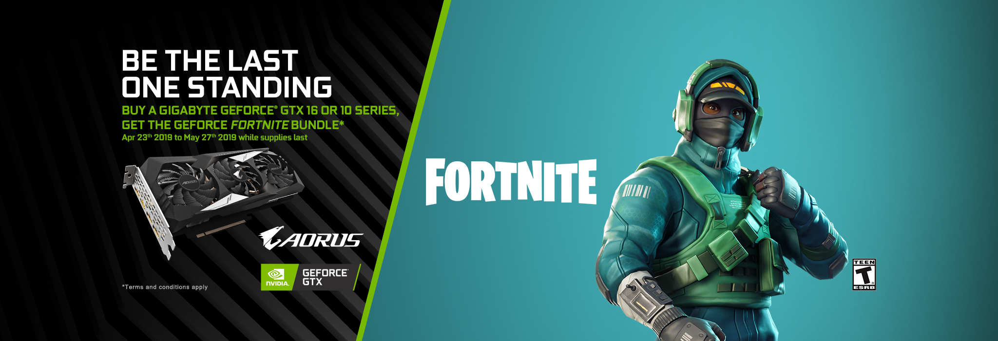 Buy A Qualified Gigabyte Gtx And Get Fortnite Bundle Apac Aorus - buy a qualified gigabyte geforce gtx 1660ti 1660 1650 1070ti 1070 1060 1050ti and 1050 graphics cards and get the geforce fortnite bundle