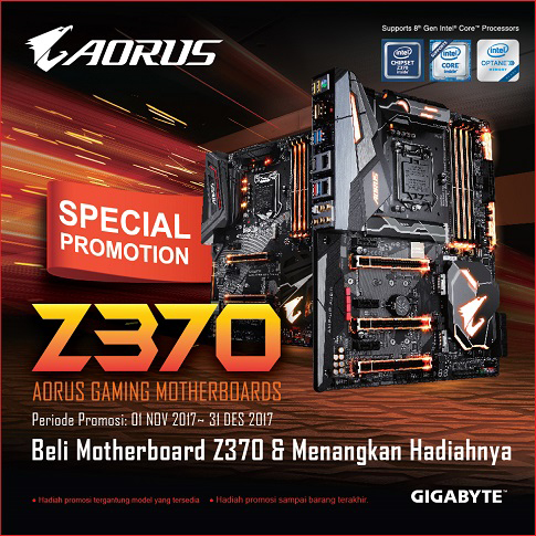 Beli Z370 AORUS/GIGABYTE Motherboard & Menangkan Hadiahnya