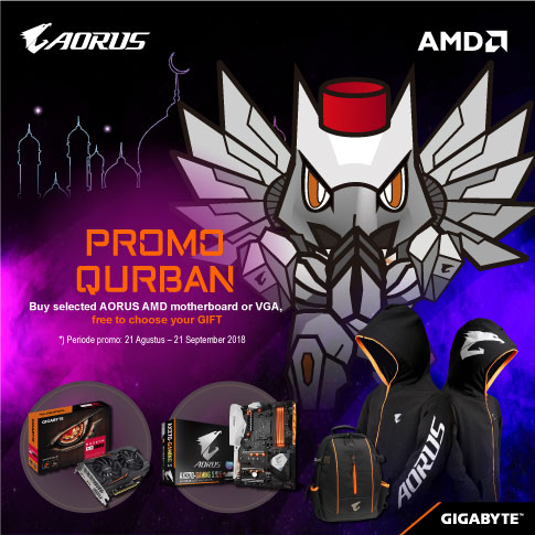 Promo Qurban (Setiap pembelian Kartu Grafis RX560 seri apa saja atau motherboard X370 Gaming seri tertentu, kamu bebas pilih hadiahmu!