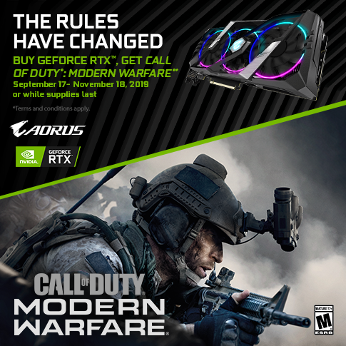 【APAC】PURCHASE ANY GIGABYTE AORUS RTX20/SUPER AND GET CALL OF DUTY : MODERN WARFARE